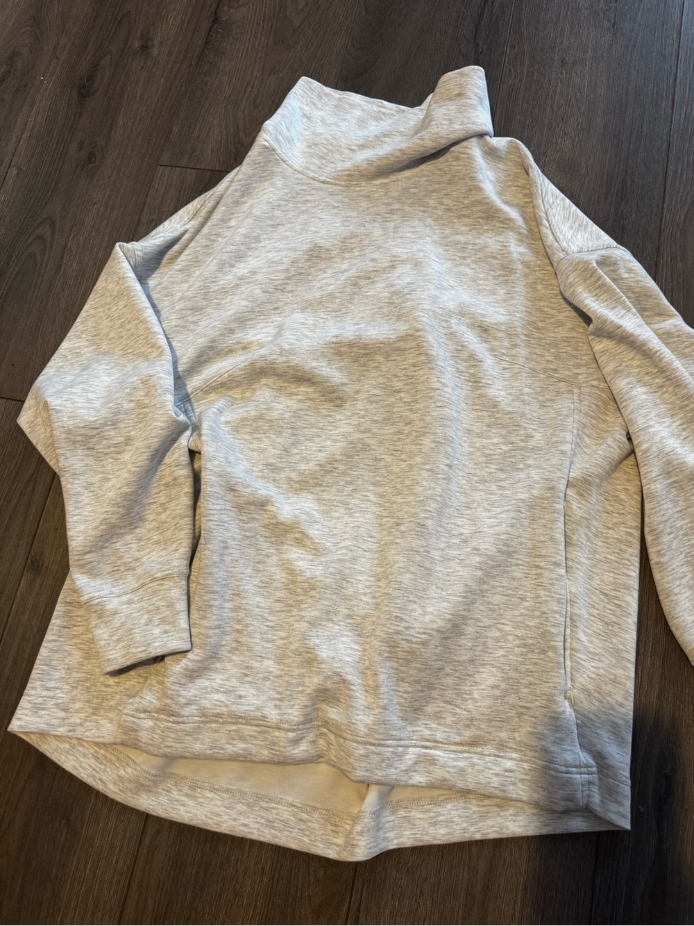Danskin Light Gray Funnel Neck Top